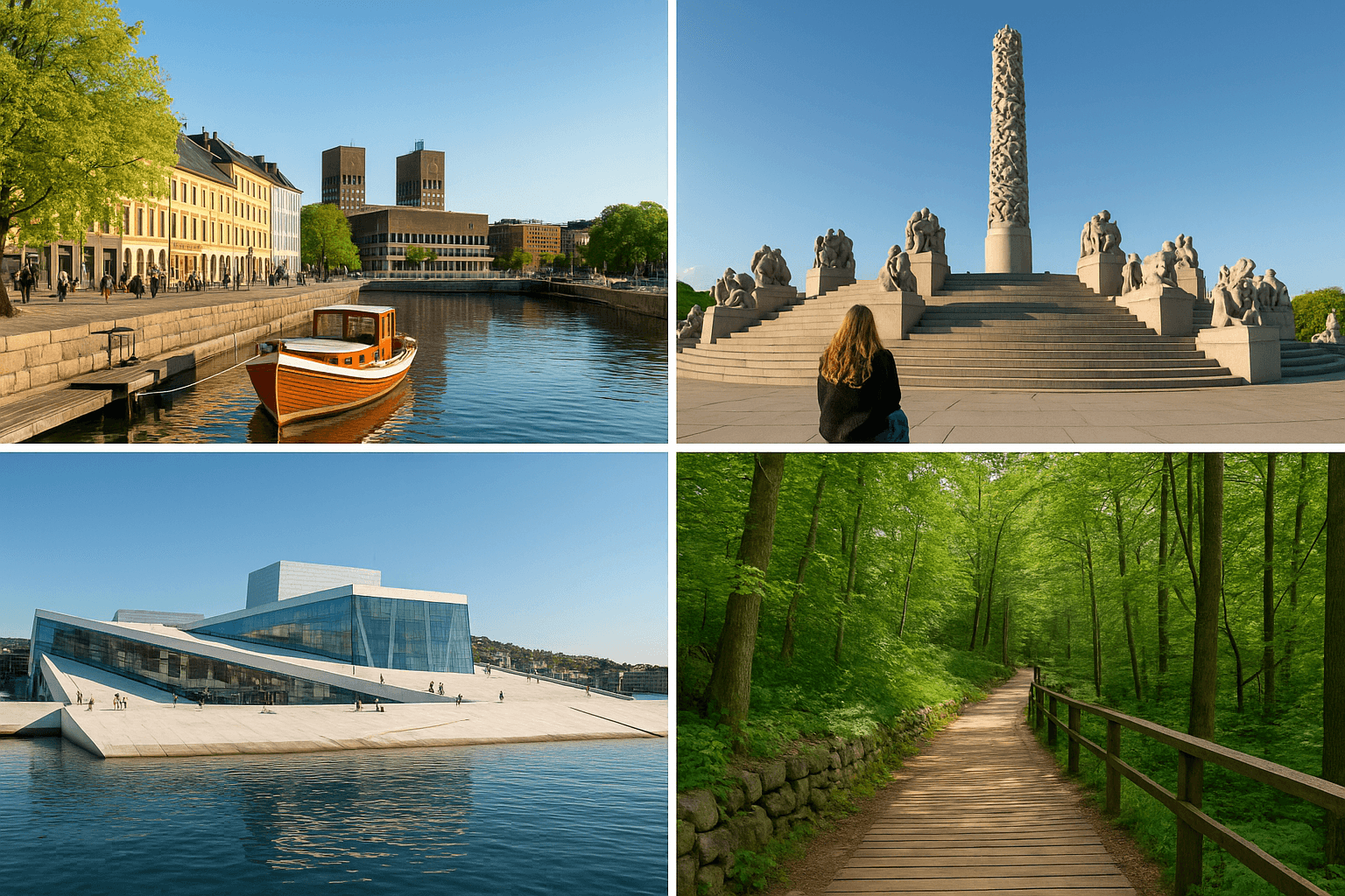 A Simple 2-Day Oslo Itinerary: Visual itinerary graphic or photo collage that shows a day-by-day Oslo sightseeing plan.