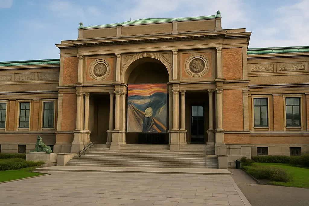 Museums and Cultural Highlights: An exterior or interior image of a major Oslo museum, preferably MUNCH or the National Museum, to support the cultural focus.
